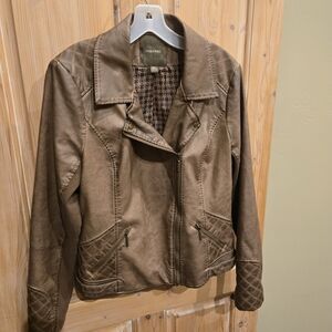 Maurices Vegan Brown Leather Jacket